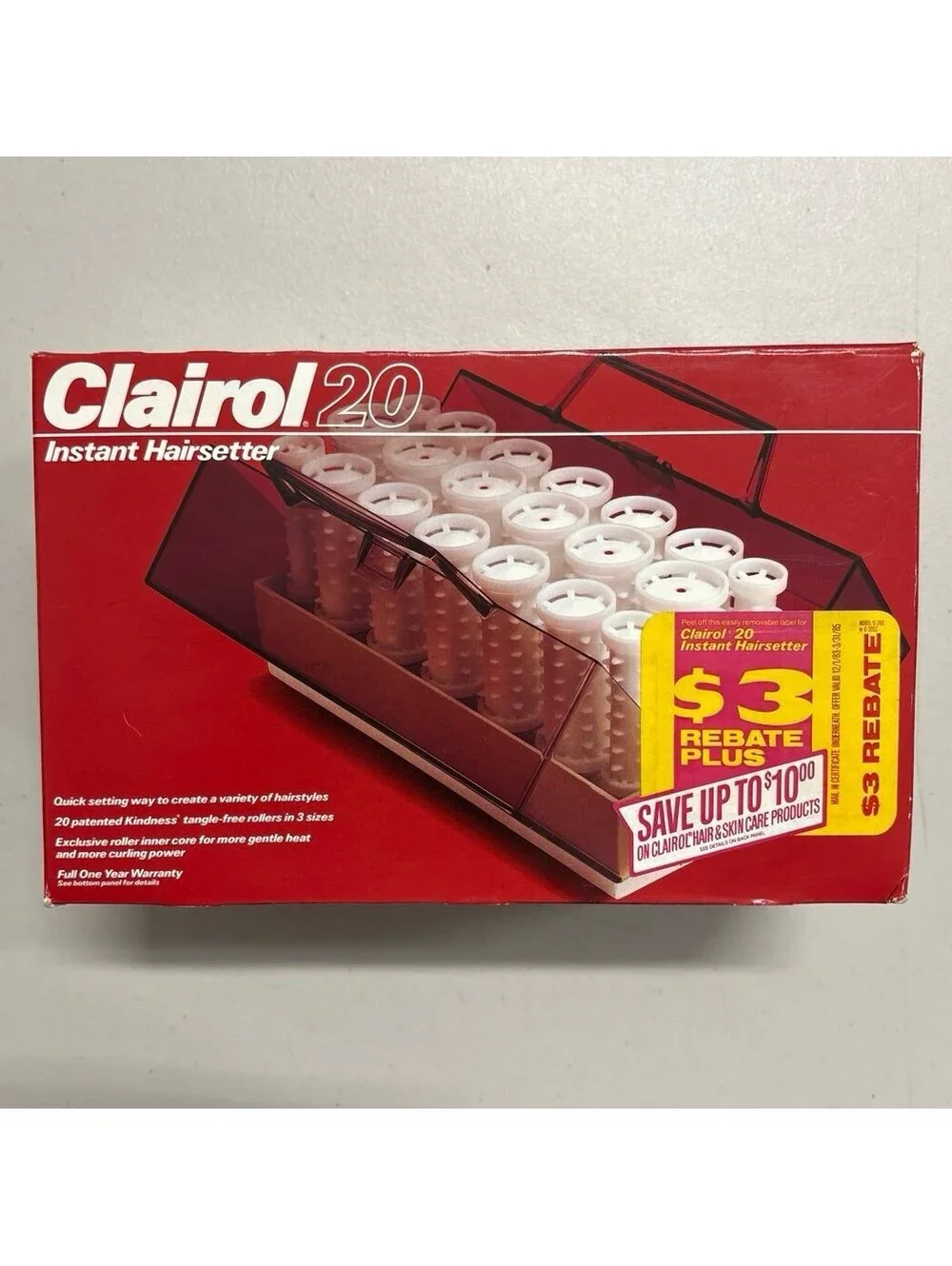 Vintage Clairol 20 Instant Hairsetter Hot Rollers Set Model C-20S 1981 In Box